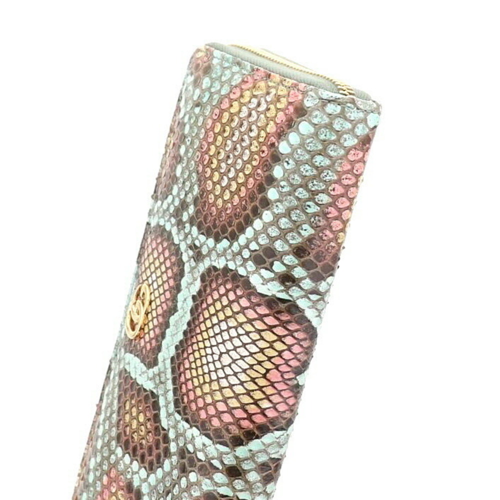 Gucci Gg Python Zip Around Wallet Long Petit Marm… - image 3